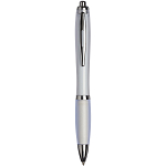 Curvy ballpoint pen with frosted barrel and grip 1