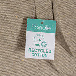 190 g/m2 recycled cotton shopping bag with long handles and gusset 3