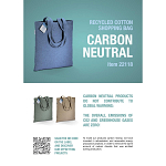 280g/m2 recycled cotton carbon neutral shopping bag, long handles 3