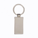 Ectangular metal keychain, with wooden front detail 3