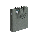 190 g/m2 recycled cotton shopping bag, long handles and gusset 1