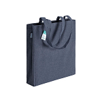 190 g/m2 recycled cotton shopping bag, long handles and gusset 1