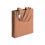 190 g/m2 recycled cotton shopping bag, long handles and gusset 1