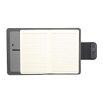 A5 organizer folder in r-pet with lock and magnetic closure that lights up 4