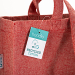 280g/m2 recycled cotton shopping bag, long handles and gussets 3