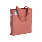 280g/m2 recycled cotton shopping bag, long handles and gussets 1