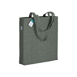 280g/m2 recycled cotton shopping bag, long handles and gussets 1