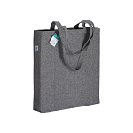 280g/m2 recycled cotton shopping bag, long handles and gussets 1