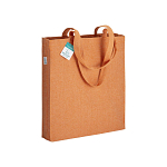280g/m2 recycled cotton shopping bag, long handles and gussets 1
