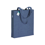 280g/m2 recycled cotton shopping bag, long handles and gussets 1