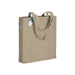 280g/m2 recycled cotton shopping bag, long handles and gussets 1