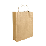 100% recycled paper 100 gr/m2, shopping bag with guesset 1