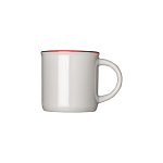 Vintage 240 ml ceramic mug with sublimation coating and colored rim 2