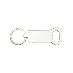 Metal and bamboo keychain with bottle opener 4