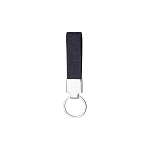 R-pet key ring with chrome-plated metal plate 2