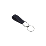 R-pet key ring with chrome-plated metal plate 1