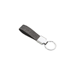 R-pet key ring with chrome-plated metal plate 1