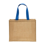 Jute shopping bag, long handles and gusset 2