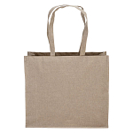 120 g/m2 recycled cotton shopper with PP inner coating, long handles and gusset 2