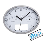 Wall clock with hygrometer, thermometer and click system 2