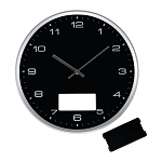 Wall clock with silver frame and click system 1