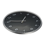 Wall clock with silver frame and click system 2