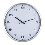 Wall clock with silver frame 1