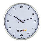Wall clock with silver frame and click system 1