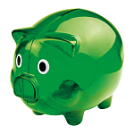 Transparent piggy bank 1