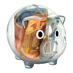 Transparent piggy bank 3