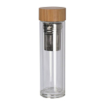 Glass bottle with bamboo lid 2
