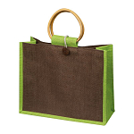 Jute bag with bamboo grip 1