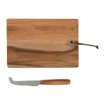 Wooden board with cheese knife 4