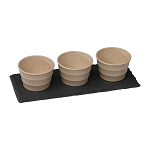 Small bowls set with slate board 1