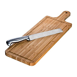 Bamboo chopping board with knife 1