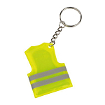 Key fob in the shape of a safety vest 1