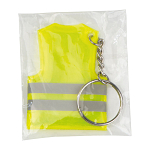 Key fob in the shape of a safety vest 1