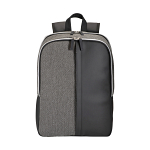 Laptop backpack in eco-leather and polycotton 2
