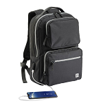 Laptop backpack in r-pet with external usb port 1