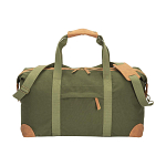 Recycled canvas duffle bag. adjustable and removable shoulder strap with metal buckles 3