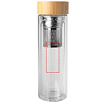 Bailey 400 ml borsilicate glass infuser bottle with bamboo lid 4