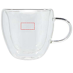 Manti 2-piece 100 ml double-wall glass cup with bamboo coaster  4