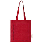 Madras 140 g/m2 GRS recycled cotton tote bag 7L 4