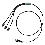 Versatile 5-1 recycled aluminium charging cable 4
