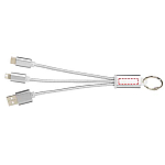 Metal 3-in-1 charging cable with keychain 4