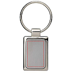 Sergio rectangular metal keychain 4