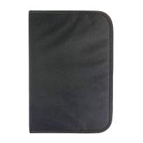 600d polyester brief folder with zip closure, 6 inside compartments
