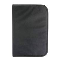 600d polyester brief folder with zip closure, 6 inside compartments