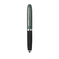 Rubberised mini pen with metal lid, jumbo refill