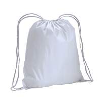 210t polyester backpack with drawstring closure and reinforced corners